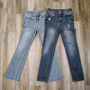 Jordache Girls Boot cut And Skinny Jeans in Light and Dark Denim. Lot Of 2. Sz 8